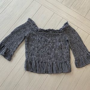 American Eagle Cropped Off-The-Shoulder Shirt